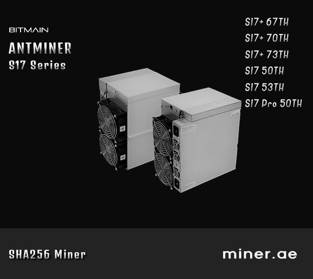 Bitmain Antminer S17+ 70TH Bitcoin Miner Crypto Mining